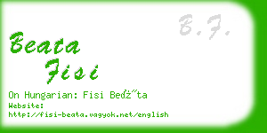 beata fisi business card